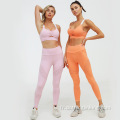 Ensemble de sport fitness 2 pièces pour femme Yoga